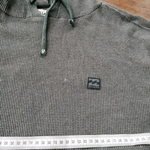 Billabong Size XL Jumper Black Knit Pullover Thermal Hooded Hippie Winter Casual - Picture 6 of 11